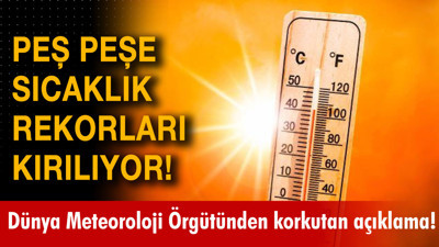Peş peşe sıcaklık rekorları kırılıyor! Dünya Meteoroloji Örgütünden korkutan açıklama!