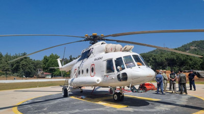 Muğla'da ilk yangın helikopteri göreve başladı!