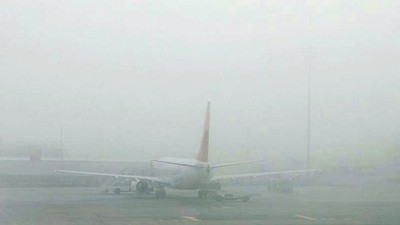 Sabiha Gökçen Havalimanı'nda uçuşlara sis engeli