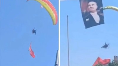 Kırklareli’nde 19 Mayıs gösterisi sırasında paramotor kazası: Korku dolu anlar!