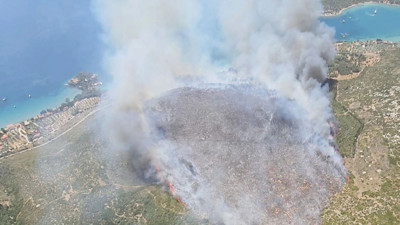 İzmir'de yangın: Havadan ve karadan müdahale ediliyor
