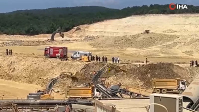 Çatalca’da göçük paniği! Bir işçi balçığın içinde kaldı