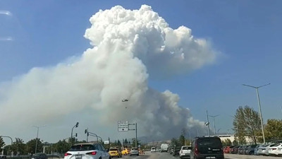 Bursa'da orman yangını: Rüzgar alevleri hızlandırıyor