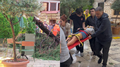 Antalya’da şiddetli yağış ve rüzgar etkili oldu: Devrilen ağacın altında kalan 3 kişi yaralandı