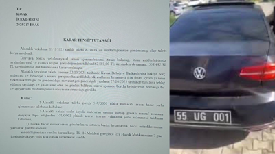 Kavak Belediyesi’nin makam aracına haciz ve yakalama kararı!