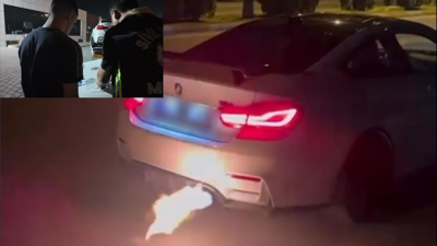 Drift atıp egzozdan ateş çıkartan sürücüye unutamayacağı ceza