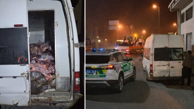 Sofralara girecekti: Otoyolda 3 ton kaçak sakatat ele geçirildi