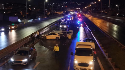 TEM bağlantı yolunda can pazarı: 8 araç birbirine girdi!