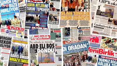 Gazete manşetleri 13 Nisan Pazartesi