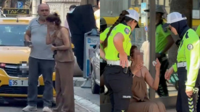 İzmir'de takside dehşet! Şoför biber gazı sıktı, kadın yolcu aynayı kırdı