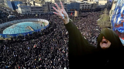 Tahran'da tarihi gün! Ali Hamaney'in naaşı mahşeri kalabalıkla uğurlanıyor