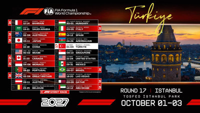 TOSFED İstanbul Park, 1-3 Ekim 2027 tarihlerinde Formula 1 Turkish Grand Prix’e ev sahipliği yapacak