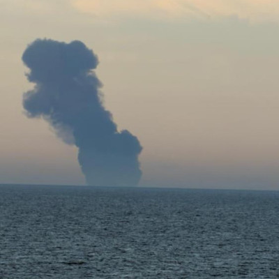 Kandıra açıklarında gemi yangını