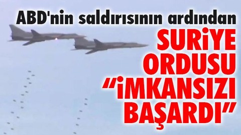 Suriye Ordusu ABD'nin vurduğu üsten uçak kaldırdı