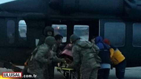 Mehmetçik hamile kadının imdadına “Skorsky“ ile yetişti