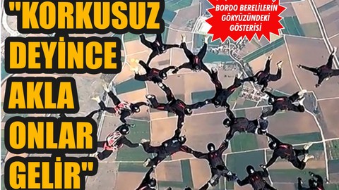 MSB bordo berelilerin gökyüzündeki gösterisini paylaştı