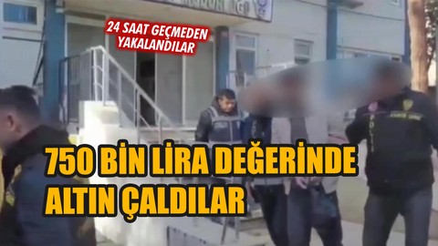 Diyarbakır'da 750 bin liralık altın çalan 5 şüpheli tutuklandı