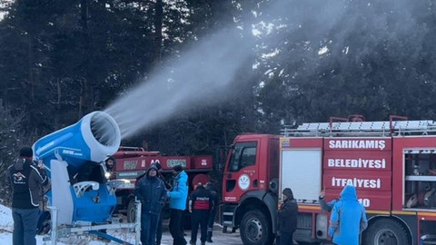 Cıbıltepe'de suni karlama başlatıldı