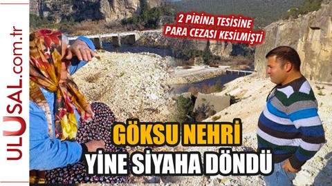 Göksu Nehri'nin rengi, yine siyaha döndü