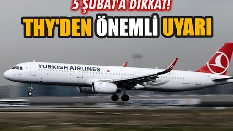 THY'den önemli uyarı