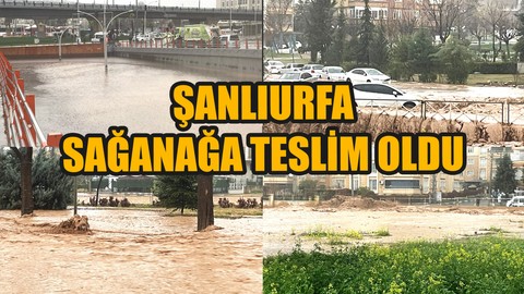 Şanlıurfa sağanak yağışa teslim oldu