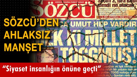 Sözcü'den ahlaksız manşet!