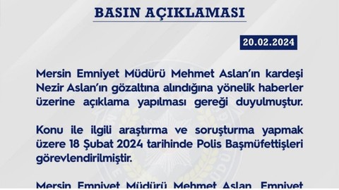 Mehmet Aslan Kimdir? Mersin Emniyet Müdürü Görevden mi Alındı?