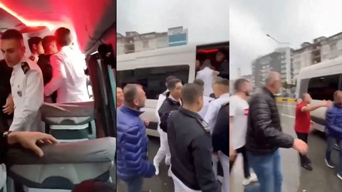 Minibüs şoförleri üniversite öğrencilerini darbetti