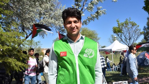 Afyon Kocatepe Üniversitesi öğrencileri Gazze'ye destek için çadır nöbetine başladı!