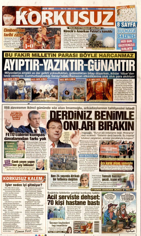 Gazete manşetleri 11 Mart Çarşamba - Resim: 17