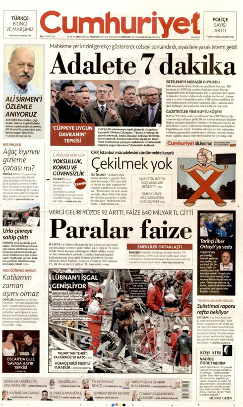 Gazete manşetleri 17 Mart Salı - Resim: 5