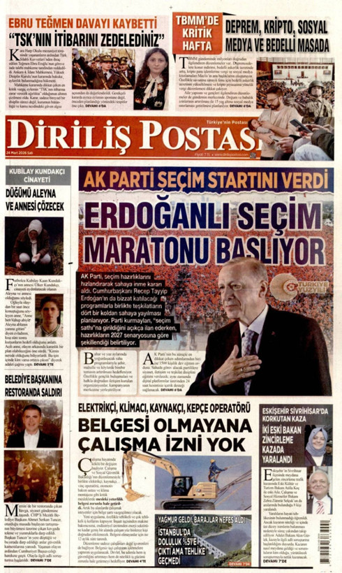 Gazete manşetleri 24 Mart Salı - Resim: 13