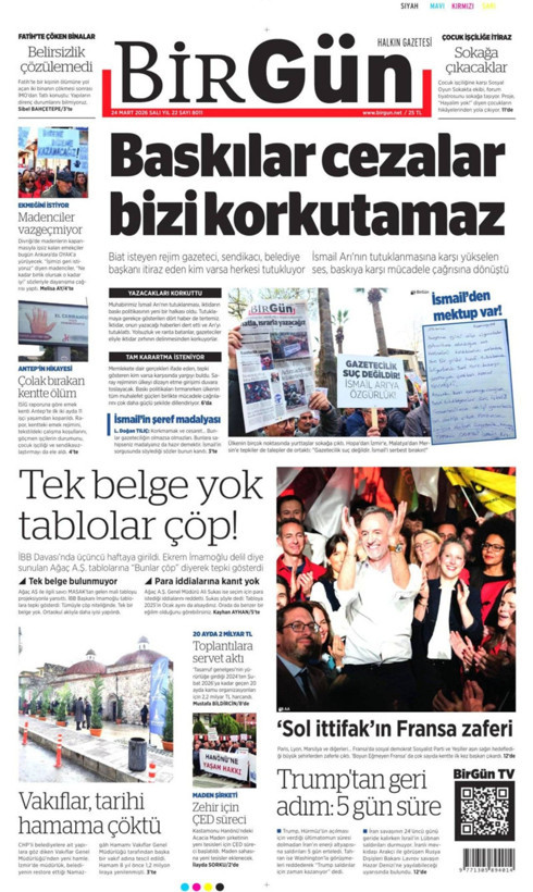 Gazete manşetleri 24 Mart Salı - Resim: 30