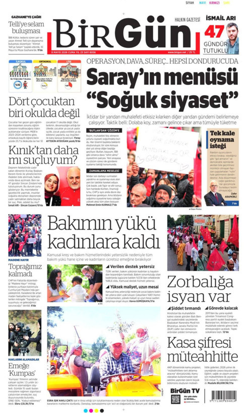Gazete manşetleri 8 Mayıs Cuma - Resim: 27