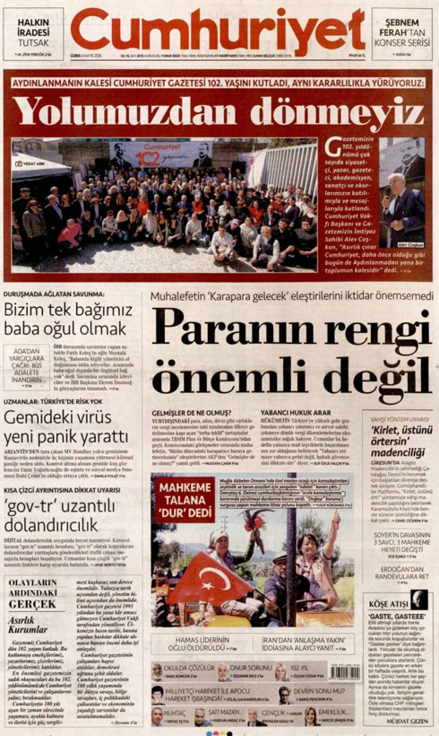 Gazete manşetleri 8 Mayıs Cuma - Resim: 4