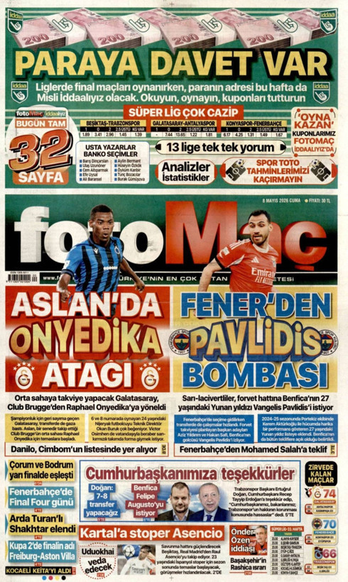 Gazete manşetleri 8 Mayıs Cuma - Resim: 23