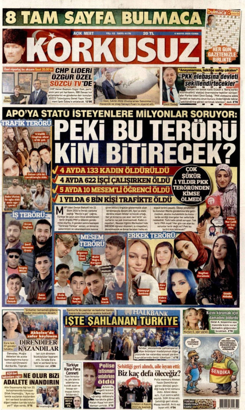 Gazete manşetleri 8 Mayıs Cuma - Resim: 17