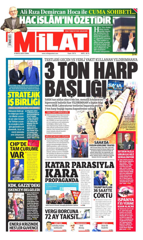 Gazete manşetleri 8 Mayıs Cuma - Resim: 14