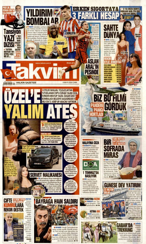 Gazete manşetleri 8 Mayıs Cuma - Resim: 15