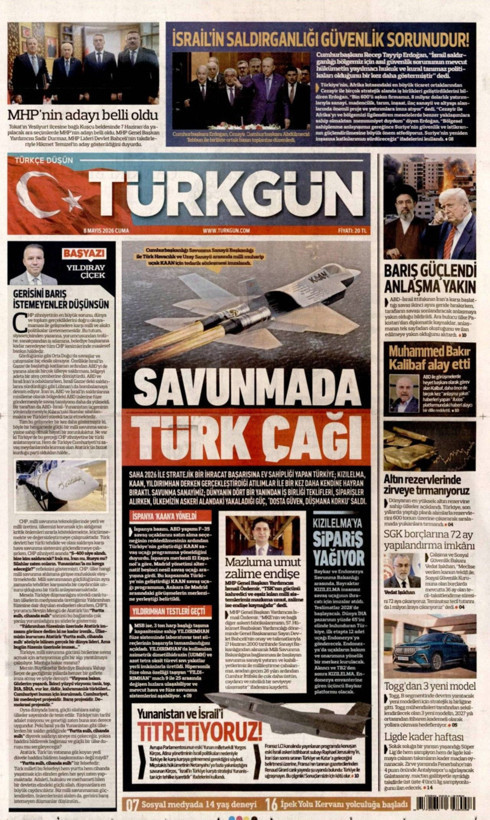 Gazete manşetleri 8 Mayıs Cuma - Resim: 6