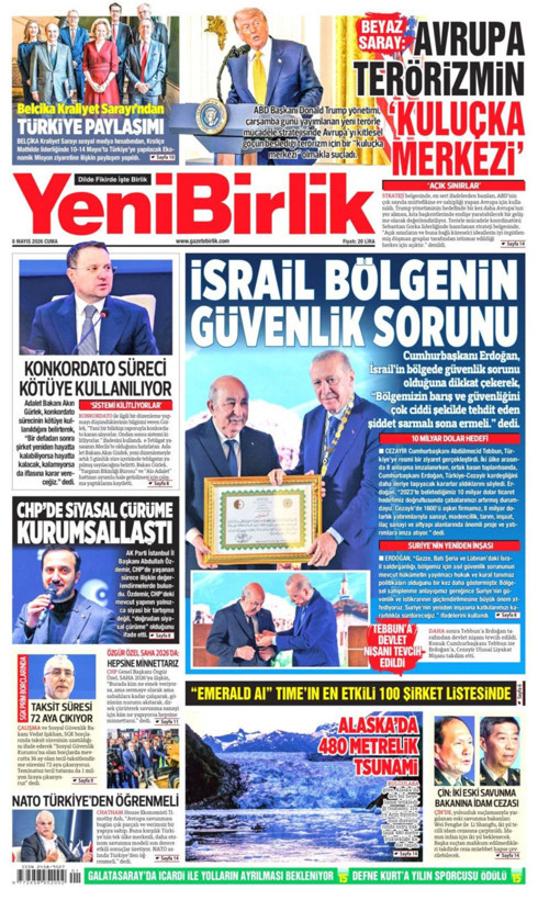 Gazete manşetleri 8 Mayıs Cuma - Resim: 20