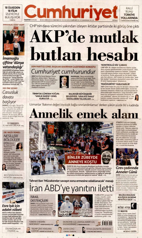 Gazete manşetleri 11 Mayıs Pazartesi - Resim: 4