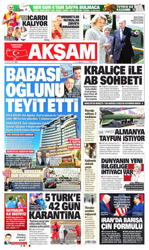 Gazete manşetleri 12 Mayıs Salı - Resim: 10