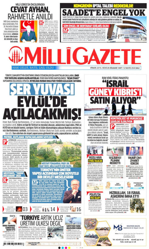Gazete manşetleri 12 Mayıs Salı - Resim: 7