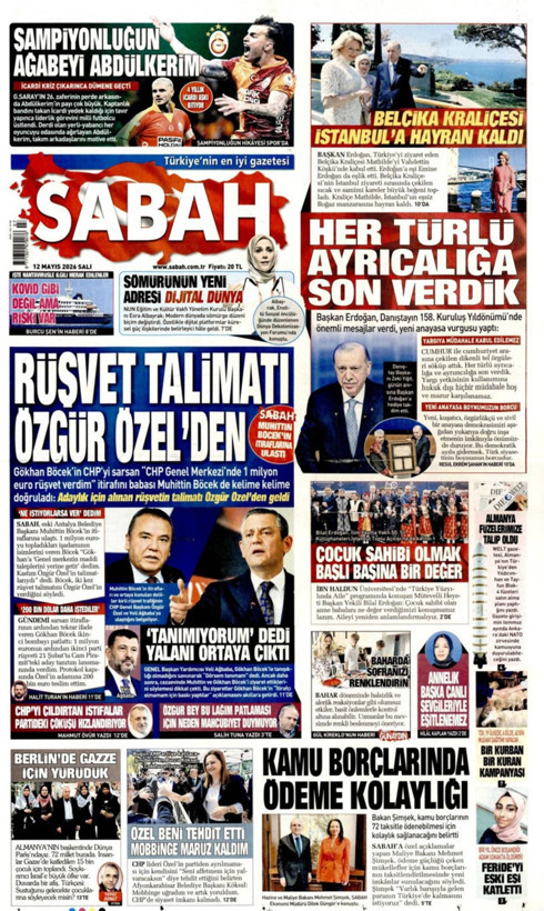 Gazete manşetleri 12 Mayıs Salı - Resim: 2