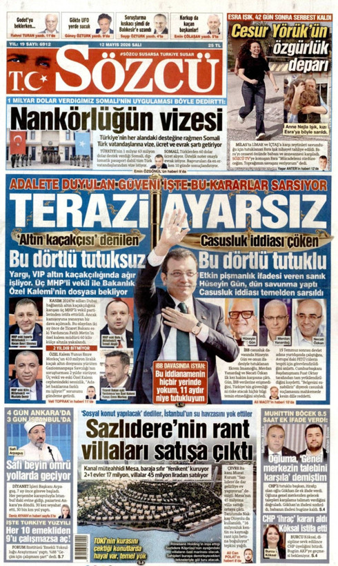 Gazete manşetleri 12 Mayıs Salı - Resim: 3