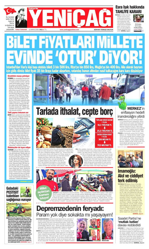 Gazete manşetleri 12 Mayıs Salı - Resim: 12