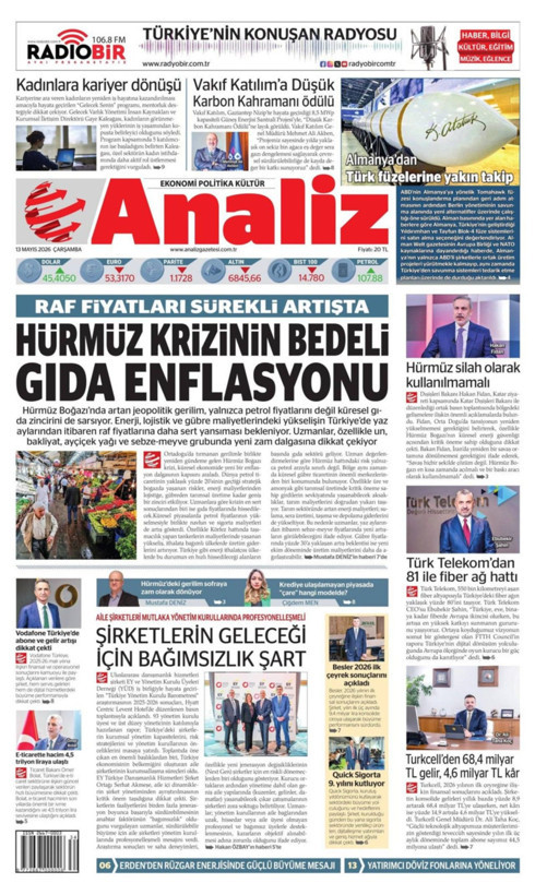 Gazete manşetleri 13 Mayıs Çarşamba - Resim: 29