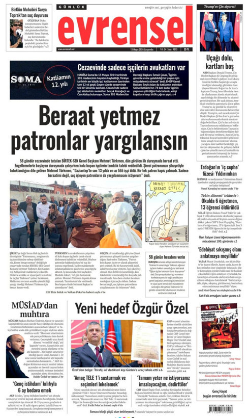 Gazete manşetleri 13 Mayıs Çarşamba - Resim: 19