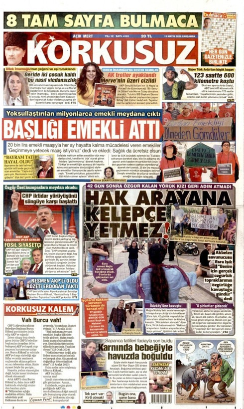 Gazete manşetleri 13 Mayıs Çarşamba - Resim: 17